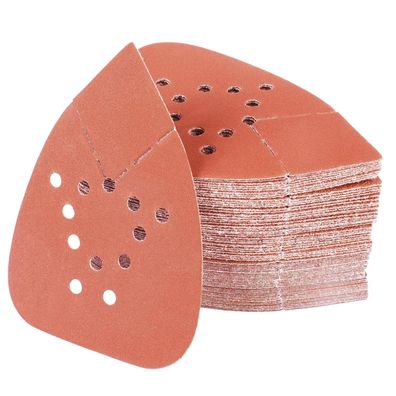 PMIQSA 100 Stück Schleifpapier Dreieck 400 Körnung 135x93mm Klett für
