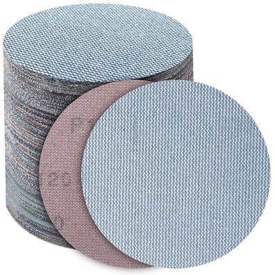 PMIQSA Schleifgitter 125mm Klett, 50 Stück, Körnung 120 - Keramik