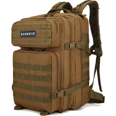 Doshwin 40L Taktischer Militär Rucksack mit großer Kapazität, Khaki