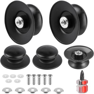 5 Stück Universal Topfdeckelgriffe aus hitzebeständigem Bakelit, Ersatzknöpfe