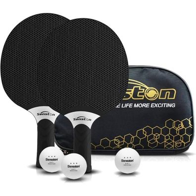 Senston Tischtennisschläger Set für 2-4 Spieler, Professionelles Set mit