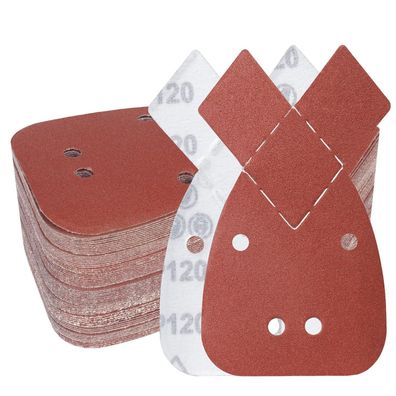 PMIQSA 100 Stück Schleifpapier Maus Detail Schleifblätter 120 Körnung Klett