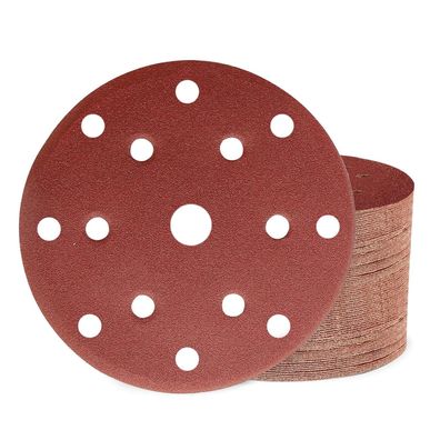 Huopueit 50x Schleifpapier 150mm Klett 150 Körnung 15 Loch für
