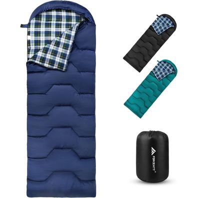 Forceatt Schlafsack 3-4 Jahreszeiten, -5°C Flanell & 20°C Polyester