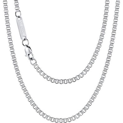 VEXXS Herren Halskette, 18K Gold beschichtet Edelstahl Box Kette, 2mm, 45-65cm