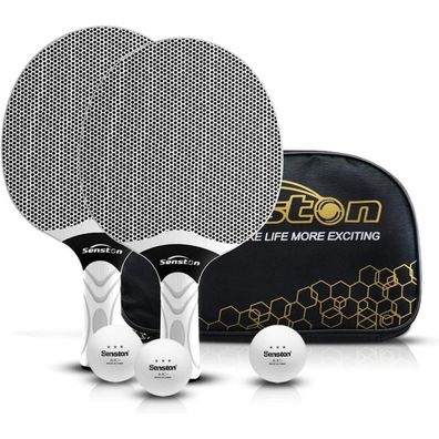 Senston Tischtennisschläger Set für 2-4 Spieler, Professionelles Set mit