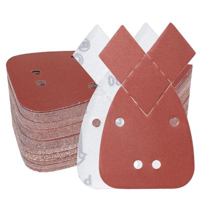PMIQSA 100 Stück 180 Körnung Schleifpapier für Detail Palm Sander, 93x168mm