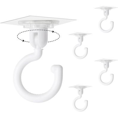Weysoo Klebehaken Extra Stark, 4 Stück Selbstklebend, Transparent, Haken Ohne