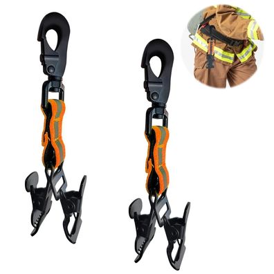 Qiyiche 2 Stück Handschuhhalter mit Doppelclip und Wanderschnalle - Orange