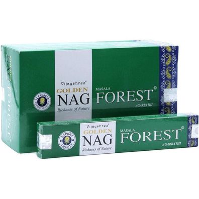 Vijayshree Incense Räucherstäbchen Golden Nag Forest 15g - Weihrauch für Ihr