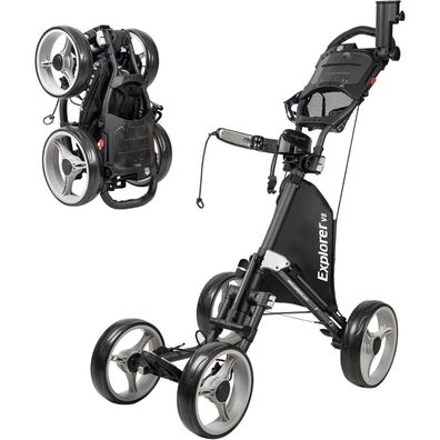 CaddyTek Explorer V8 Superlite Golfwagen mit 4 Rädern, dunkles Grau