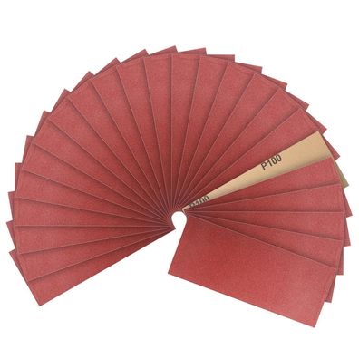 PMIQSA Schleifpapier Set, 24 Stück, Körnung 100, 23 x 9 cm für Auto, Metall
