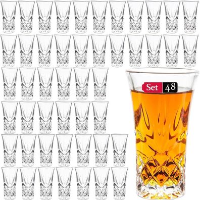 JAIEF Tequila-Gläser 60ml im 48er Pack - Perfekt für Shots, Liköre und mehr
