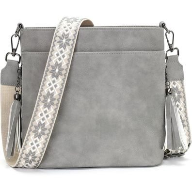 Paigtes Umhängetasche Damen Mittelgroß Crossbody Bag aus veganem Leder