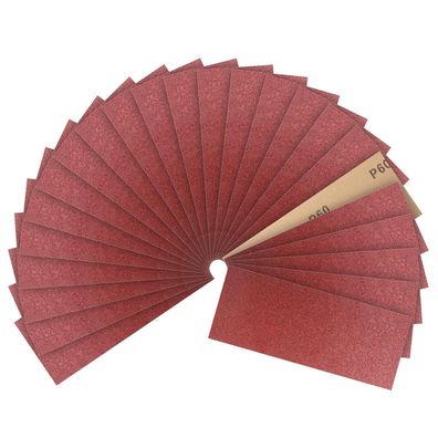 PMIQSA Schleifpapier Set 24 Blatt, Körnung 60, 23 x 9 cm, für Grob- und