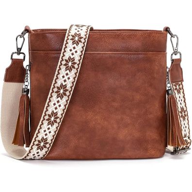 Paigtes Umhängetasche Damen Mittelgroß, Crossbody Bag aus Leder PU, ideal für