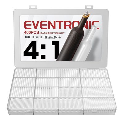 Eventronic 4:1 Schrumpfschlauch Set mit Kleber, 400 Stück Doppelwand, IP68