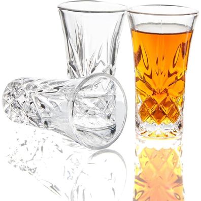 JAIEF Tequila-Gläser 60ml (3 Stück) - Schwere Boden für Stabilität und Eleganz