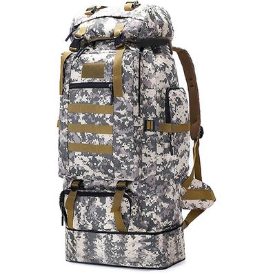 Kabxhueo 100L Trekkingrucksack Herren Outdoor Wanderrucksack Militär Armee