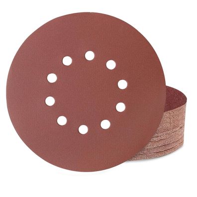 Huopueit Schleifpapier 225mm Klett, 10 Loch, Körnung 150 - 40 Stück für
