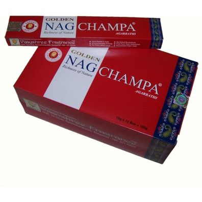 Räucherstäbchen Golden Nag Champa Grosspackung - 12 Schachteln (180g)