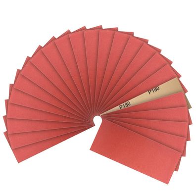 PMIQSA Schleifpapier 24er Set, 23x9 cm, Körnung 180 für Holz, Metall, Lack, Auto