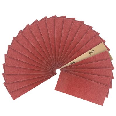 PMIQSA Schleifpapier Set, 24 Stück, Körnung 80, 23 x 9 cm, für Grob- und