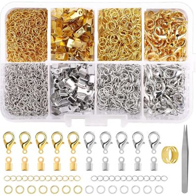 Weysoo 300-teiliges Schmuckverschluss-Set mit Karabinerverschlüssen