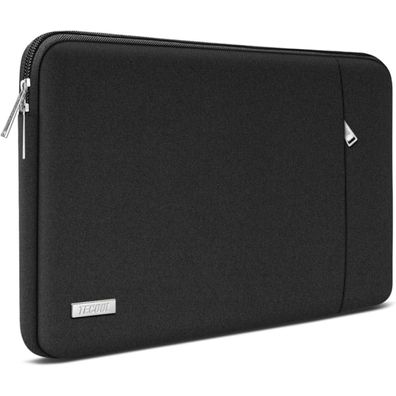 TECOOL Laptoptasche 15,6 Zoll, Spritzwasserfest und Stoßfest, Schwarz