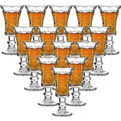 JAIEF Sherrygläser, 12er Set, 45 ml, bleifreies Glas mit schwerem Boden