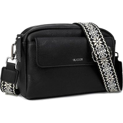 Gladdon Damen Umhängetasche aus PU Leder, Crossbody Tasche mit breitem