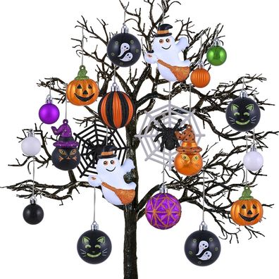 Valery Madelyn 40 Stücke Halloween Kugeln Ornamente, Freche Dekorative
