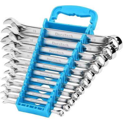 Duratech 11-teiliges Ring-Maulschlüssel-Set, metrisch 8-19 mm