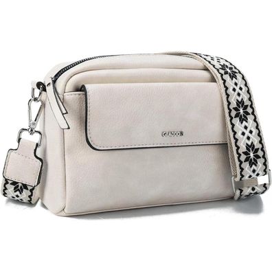 Gladdon Damen Umhängetasche aus PU Leder, Crossbody Bag mit abnehmbarem breitem