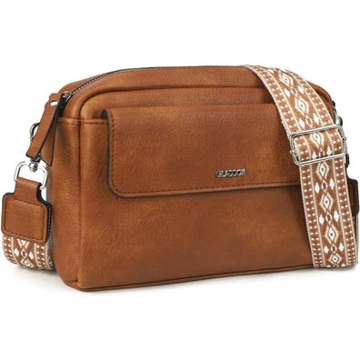 Gladdon Damen Umhängetasche aus PU Leder, kleine Handtasche mit breitem
