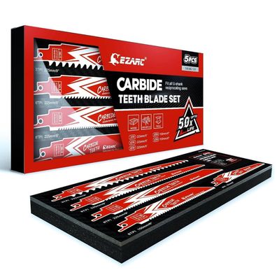 EZARC 5tlg Hartmetall Säbelsägeblätter-Set: 3/6/8 TPI für Holz, Metall