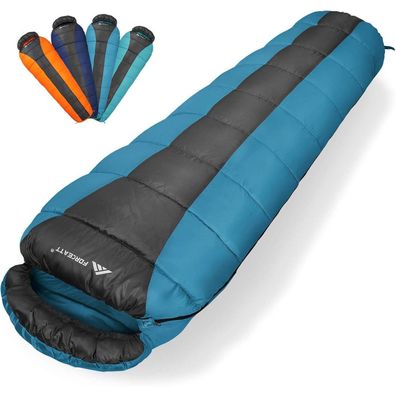 Forceatt Mumienschlafsack für Erwachsene, 1400g, 3 Jahreszeiten, wasserdicht