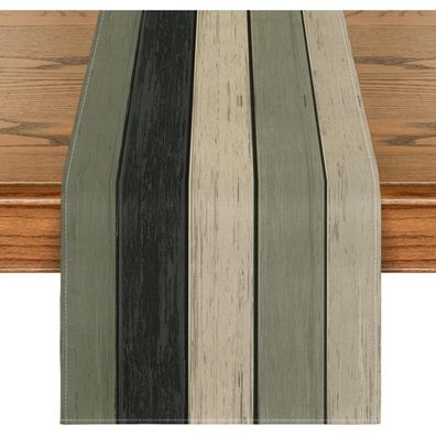 Artoid Mode Tischläufer Schwarz Planken Antik Rustikal Holz für Halloween