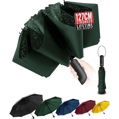 Conlun Kompakter Faltbarer Regenschirm, sturmfest & windsicher mit Automatik