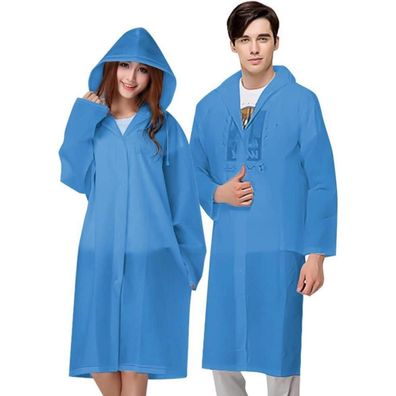 Vicloon Regenponcho 2 Stück Unisex Wiederverwendbar Transparent Regenmantel