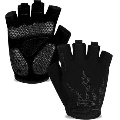 Bikingmoreok Fahrradhandschuhe Halbfinger Herren Damen, atmungsaktiv, 5MM SBR