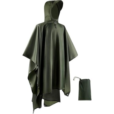 Opret Wasserdichter Regenponcho Damen Herren, Leicht Atmungsaktiv, 3-in-1