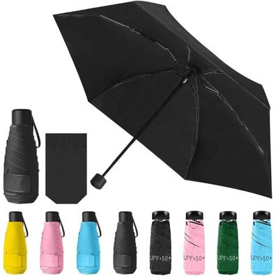 Vicloon Mini Taschenschirm, Sonnenschutz Regenschirm, UV-Faltender Regenschirm