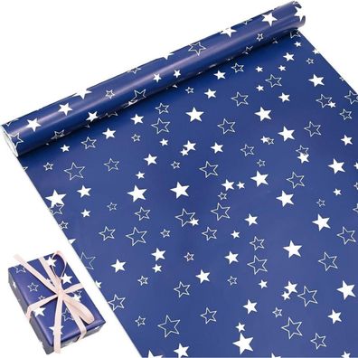 OTMVicor Geschenkpapier Rolle Blau - 43 cm x 12 m - Ideal für Geburtstage