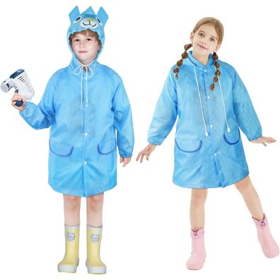 Vicloon Kinder Regenponcho Wasserdicht Transparent Regenmantel Atmungsaktiv für