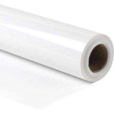 Ruspepa Geschenkpapier Regenbogenglanz Weiß Metallic - 76 cm x 10 m - Ideal für