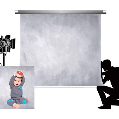Kate Fotografie Hintergrund 2x2m Abstrakt Hellgrau Mikrofaser Retro für Studio