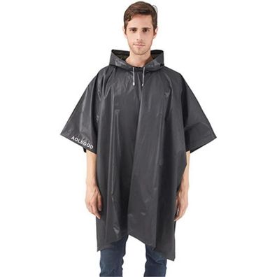 2 Stück EVA Regenponcho, wiederverwendbar, tragbar, Unisex-Regencape für