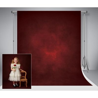 Kate Fotografie Hintergrund 2x3m Rot Schwarz Farbverlauf Abstrakt Dunkle