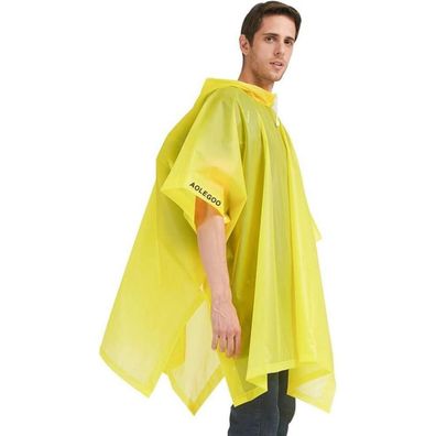 2 Stück Regenponcho EVA Wiederverwendbar Tragbar Unisex Regencape für Fahrrad